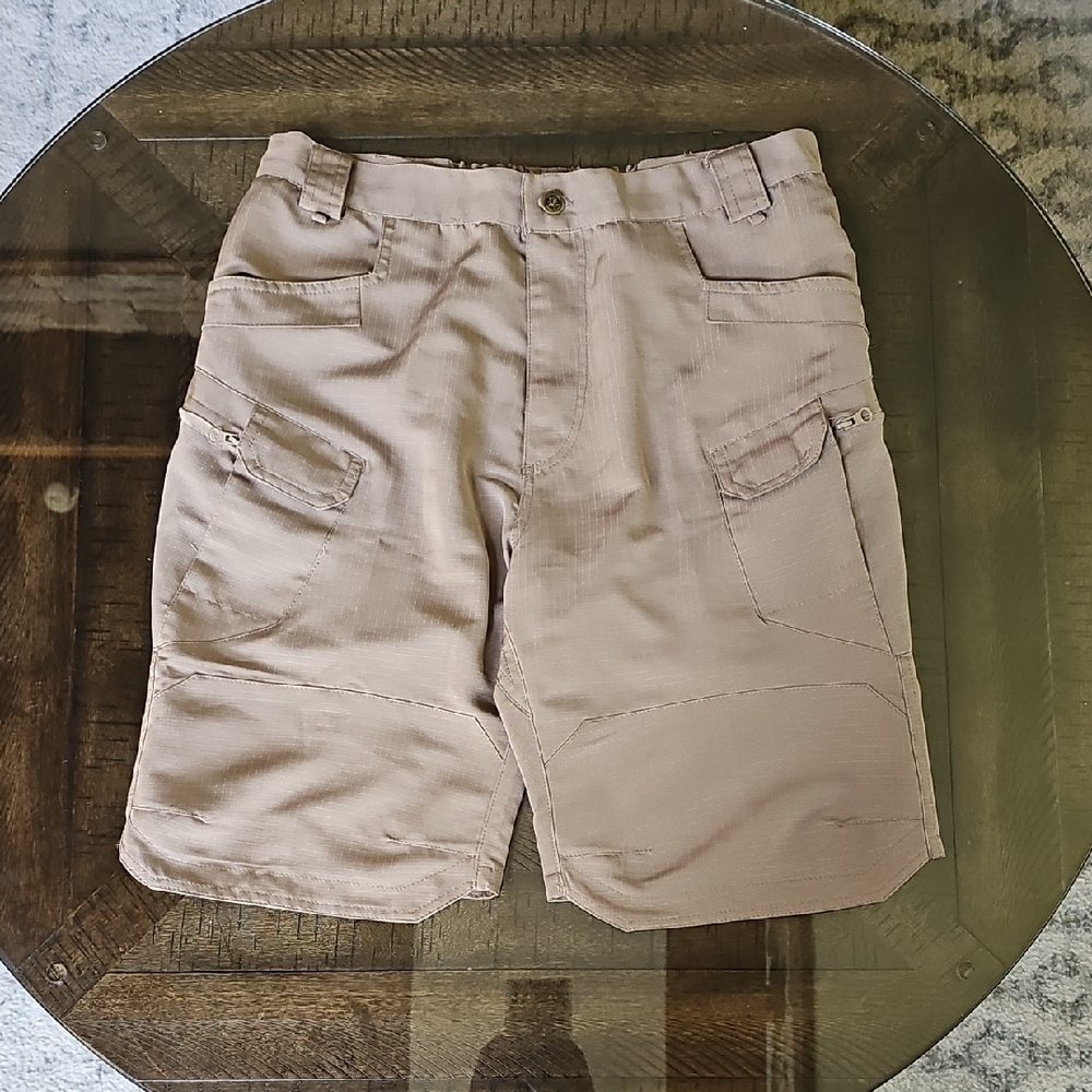 Source Unknown Tan Cargo Shorts Utility Style